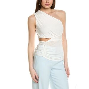 BCBGMaxAzria One-Shoulder Top - White